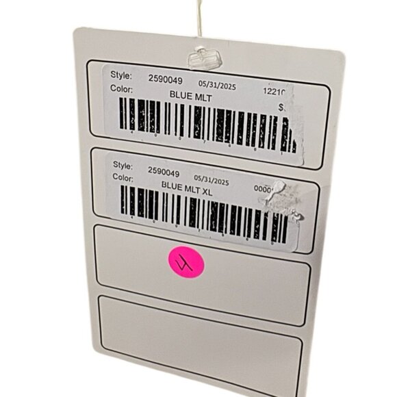 NWT Current Air Floral Maxi Dress Blue Cream Sleeveless Smocked Waist Dress XL - Picture 6 of 6